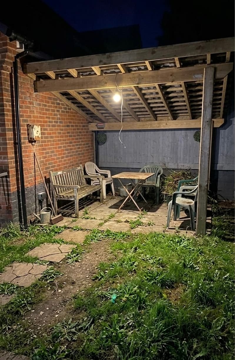 Aménagement terrasse avec pergola à Meyzieu — Avant/Après - Image 2