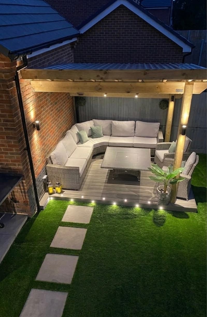 Aménagement terrasse avec pergola à Meyzieu — Avant/Après - Image 3